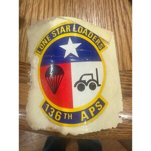 Vintage Lone Star Loaders 136th APS Military Decal Sticker